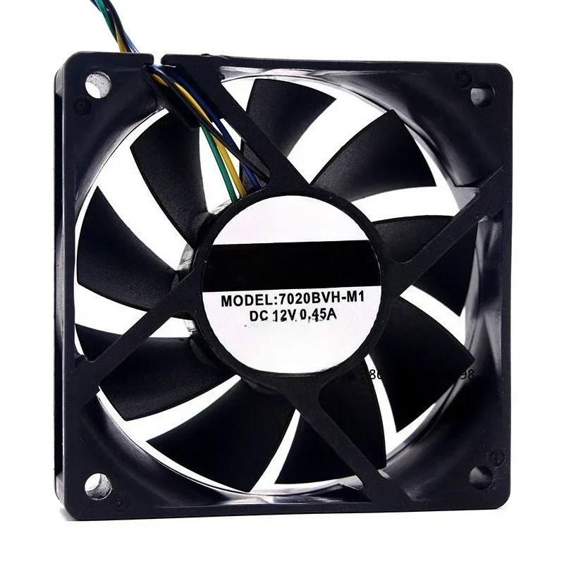 7020 High Speed Cpu Fan 7cm 12v Server Chassis Fan 4-wire Temperature Control Speed Regulation