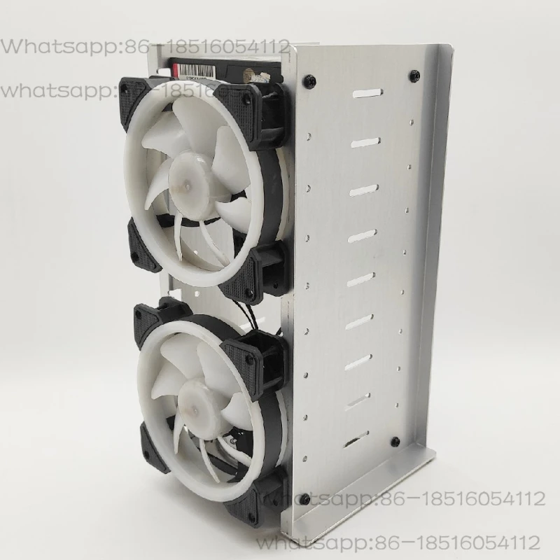 3.5-inch 2.5-inch hard drive bracket cage box stacked with all aluminum alloy, 12cm fan shock-absorbing nail installation