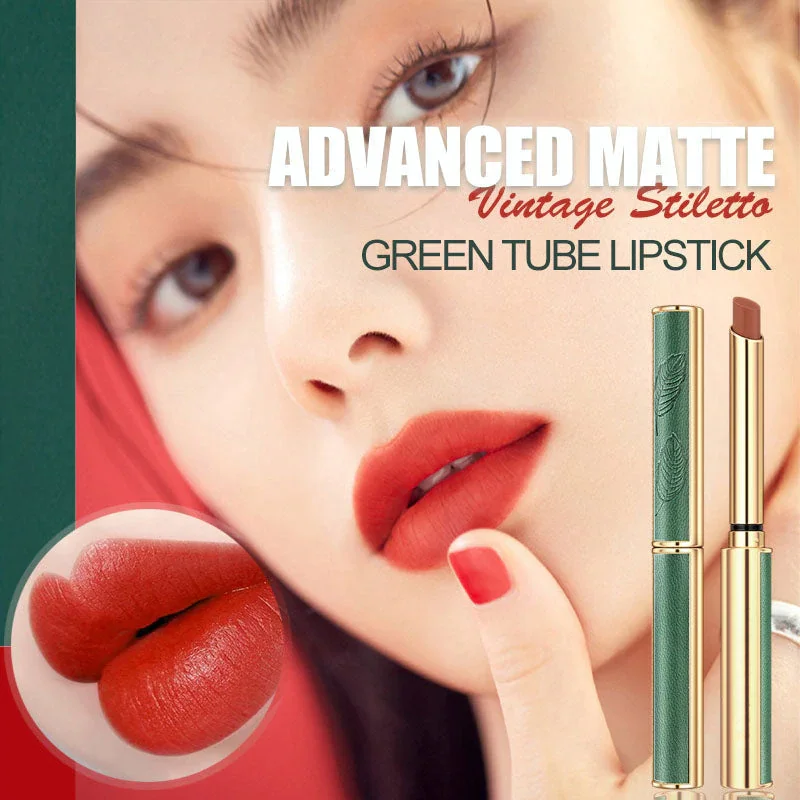 Vintage feine Tube seidig matt Lippenstift Make-up feuchtigkeit spendend seidig langlebig wasserdicht Student Lippen Make-up Lippen Glanz Lippenstift