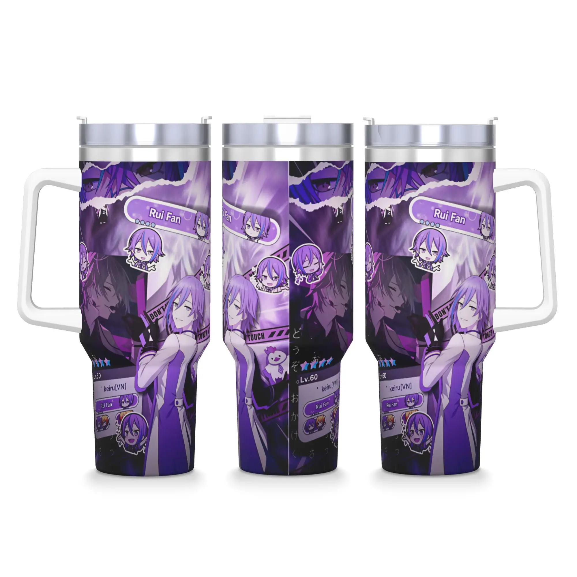 Project Sekai Rui Kamishiro Stainless Steel Tumbler  Travel Mugs Cup 40oz Thermal Cups Insulated Cold and Hot Milk Bottle