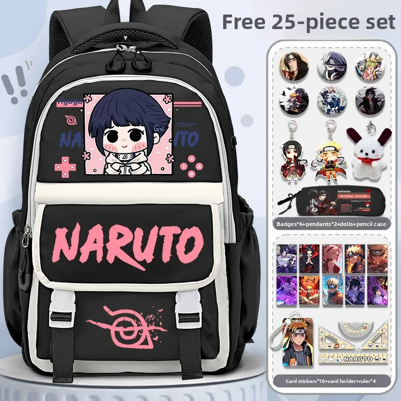 

Anime ninja large capacity collaboration backpack for elementary school boys Sasuke Uchiha Uchiha clan new style