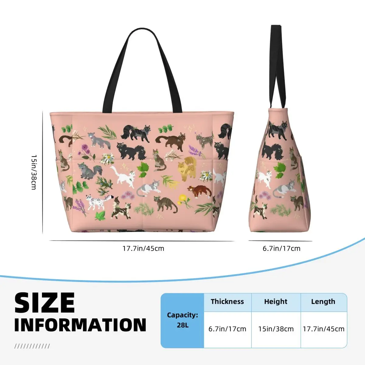 Medizin Katze Muster Strand Reisetasche, Einkaufstasche trend ige Shopping Sport Geburtstags geschenk Multi-Style-Muster