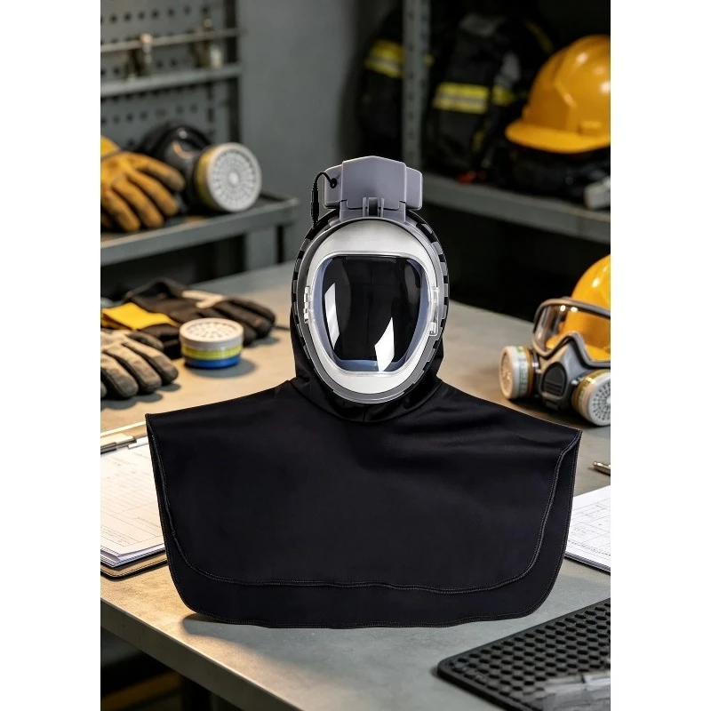PAPR Full Face Powered Air Purifying Respirator Electric Air Supply Adjustable Dustproof Hood for Industrial Work