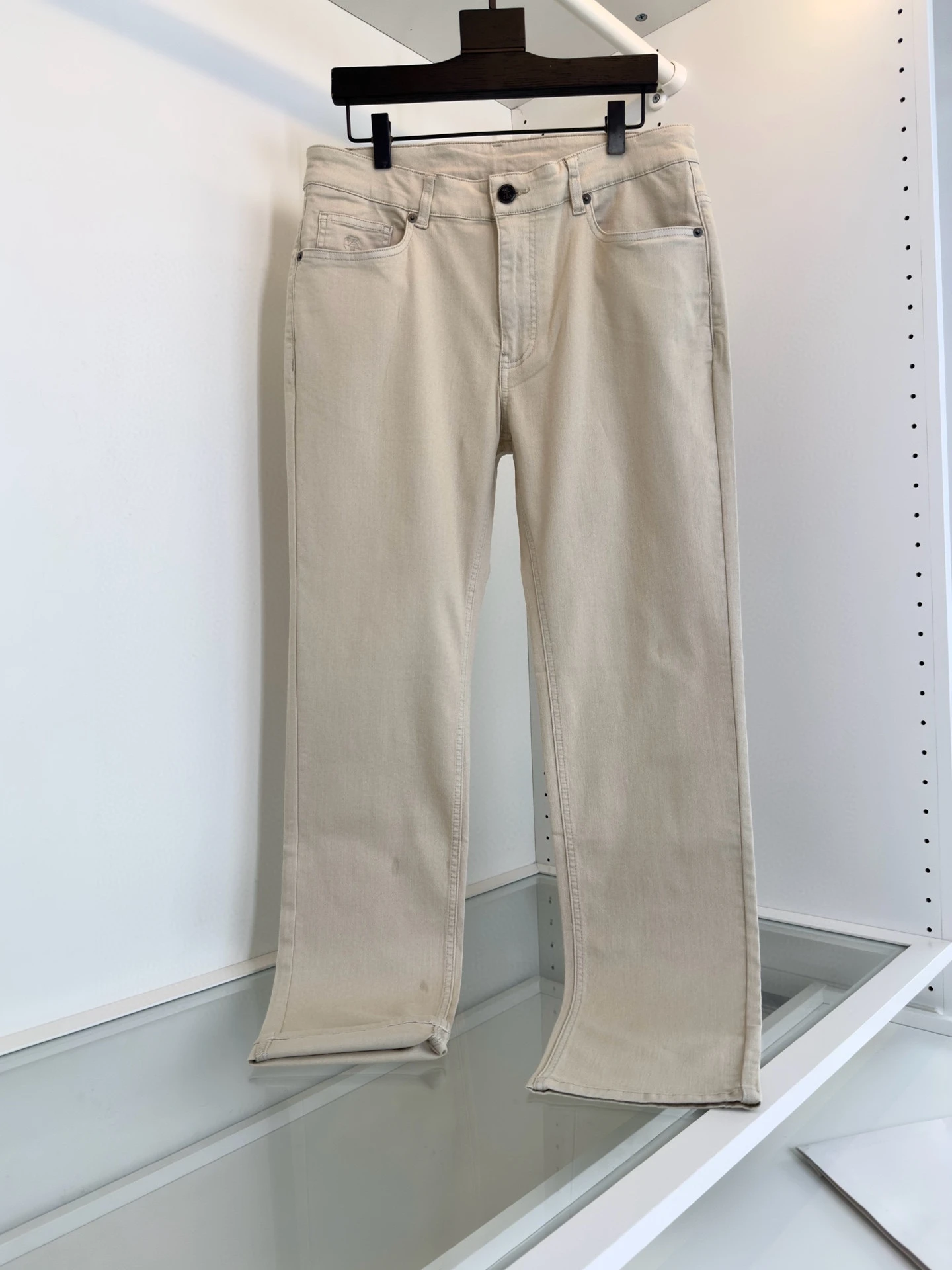 

Italy BC men's spring and summer new mulberry silk cool breathable fashion casual small straight jeans