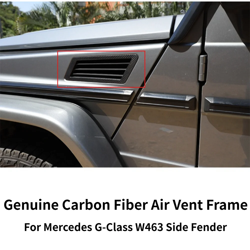 

Premium Genuine Carbon Fiber Side Fender Air Vent Frame Trim Cover For Mercedes G-Class W463 Exterior Decoration Mod Parts