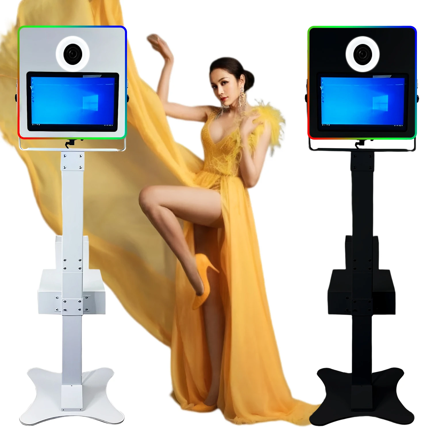 

Portable 15.6 Inch Dslr Photobooth With Touch Screen kiosk Mirror Photo Booth Machine For Wedding Patry