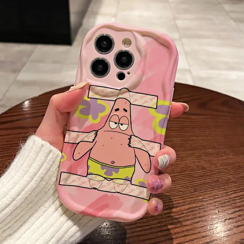 Custodia SpongeBobs Wave per Samsung Galaxy S25 S24 S23 S22 S21 Ultra Plus S20 FE A73 A72 A71 A56 A55 A54 5G A52 A52S A51 4G Cover