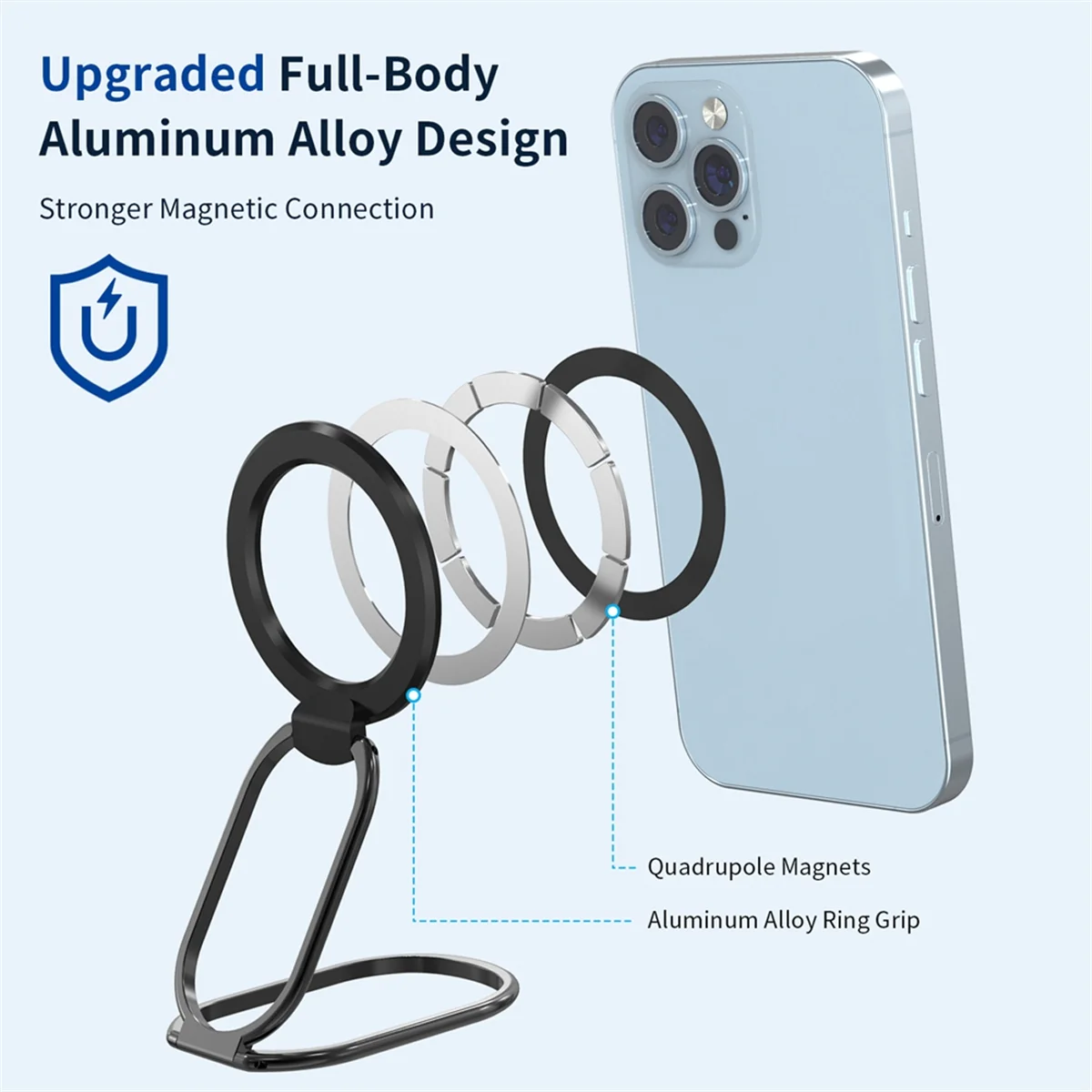 

EEB-fMagnetic Phone Stand for IPhone 15 14 13 12 Series Foldable Smart Phone Holder Portable Cell Phone