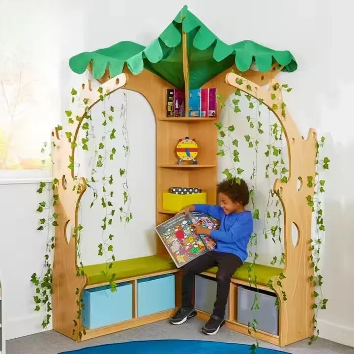 Library Tree Bookshelf Kindergarten Reading Corner Kindergarten Classroom Bookcase Kindergarten Child Care Room
