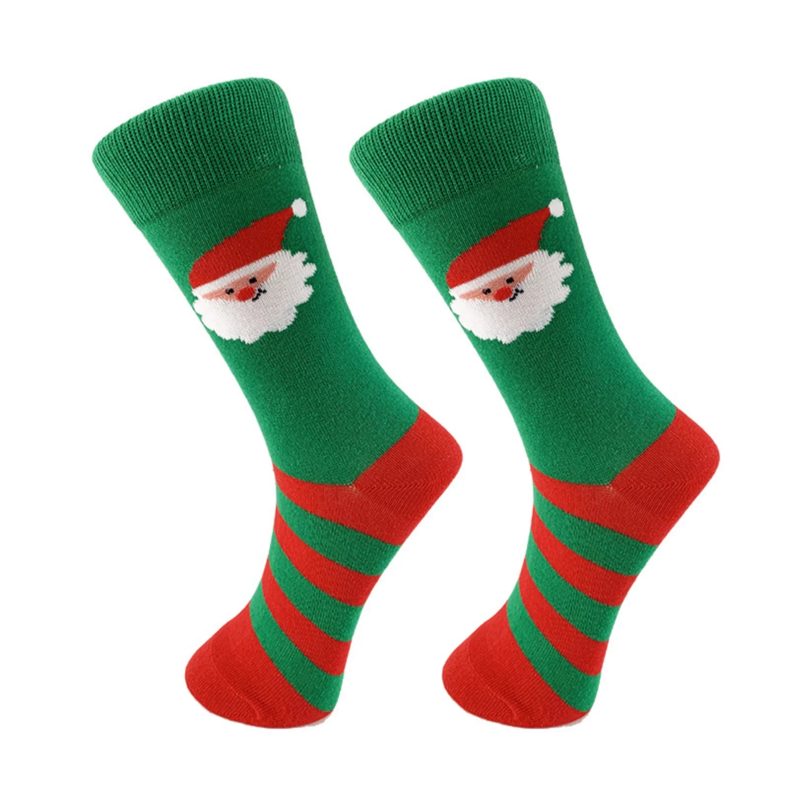 

Fashion High-end Mid-calf Cotton Socks with Christmas Elk and Snowman Patterns Fall Winter Soft and Comfortable Stockings