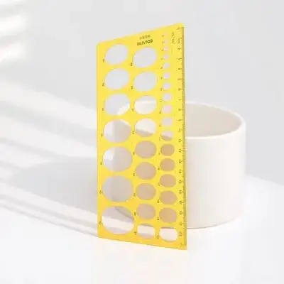 Premium Transparent Ellipse Measuring Ruler Drawing Template for Architectural Drafting Network Technique Fractional Measurement
