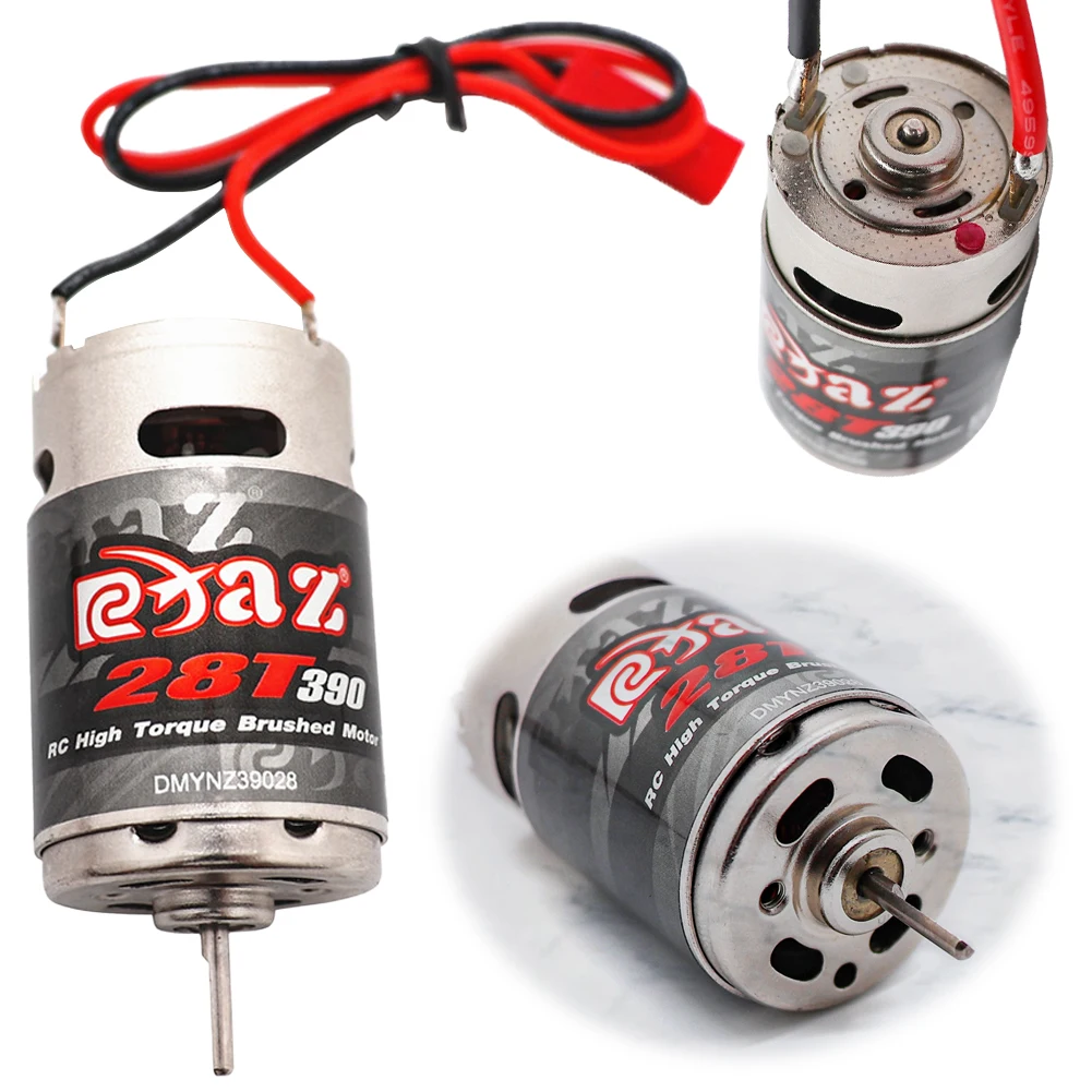 1 PC 28T 390 Brushed Motor DC Motor RC Crawler Brushed Motor Stainless Steel RC Electric Motor JST for TAMIYA TAM54393 300054393