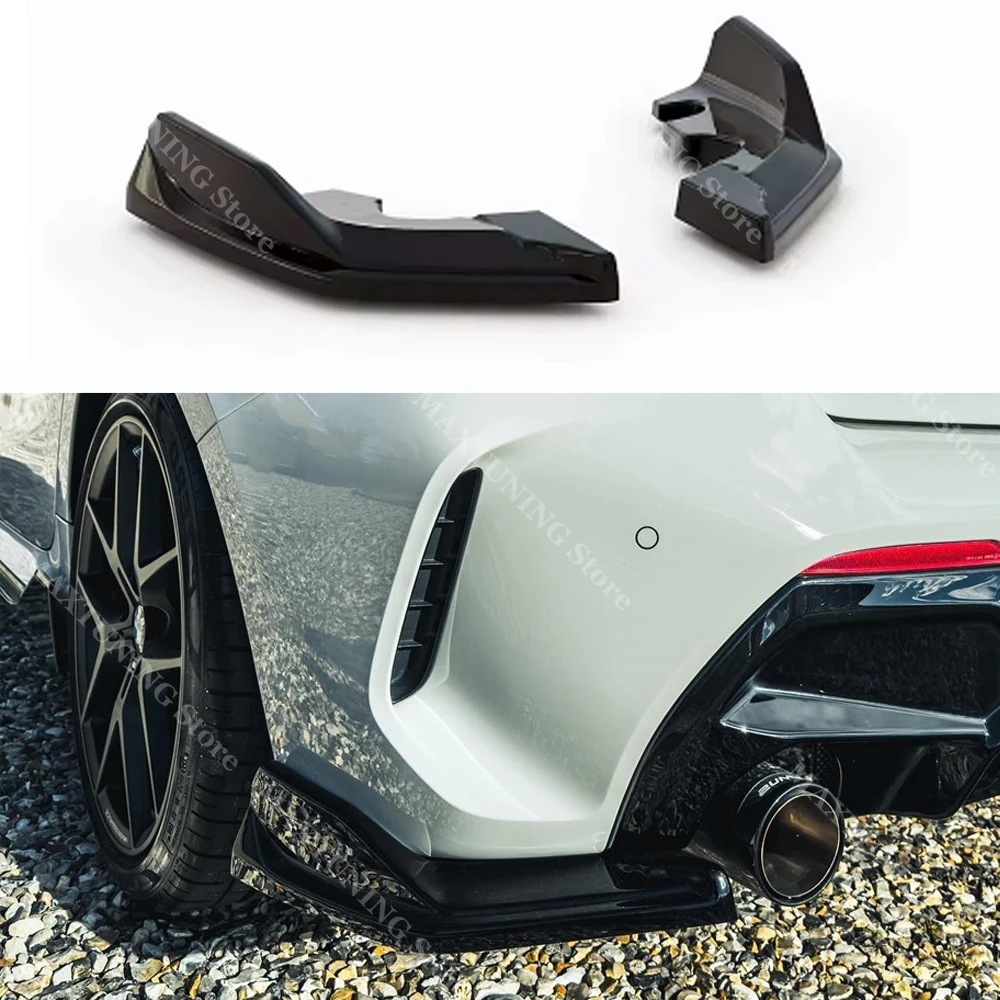 

Car Rear Side Bumper Spoiler Body Kits For BMW 1 Series F40 M135i 128ti M Sport 2019-2024 2Pcs Gloss Black Auto Protective Parts