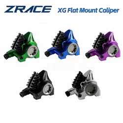 ZRACE XG Flat Mount Caliper, Road Hydraulic Brake Caliper, ICE-TECH Pads, BMX Raceing Caliper, Full CNC Lightweight