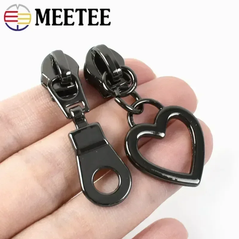 5-20Pcs 5# Metal Zipper Heads For Clothes Zips Tapes Bag Shoes Zippers Slider Pocket Replacement Zip Pull  Repair Kit Accessorie