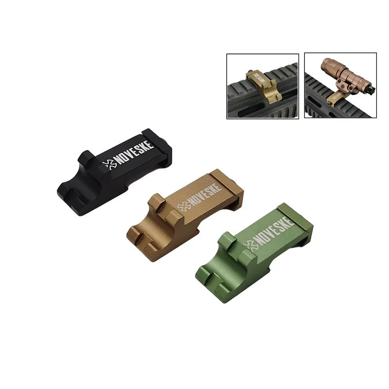 NOVESKE linterna de carril inclinado de 45 grados DD/PRO/KAC adaptador de carril lateral de visión de máquina 20MM aleación de aluminio