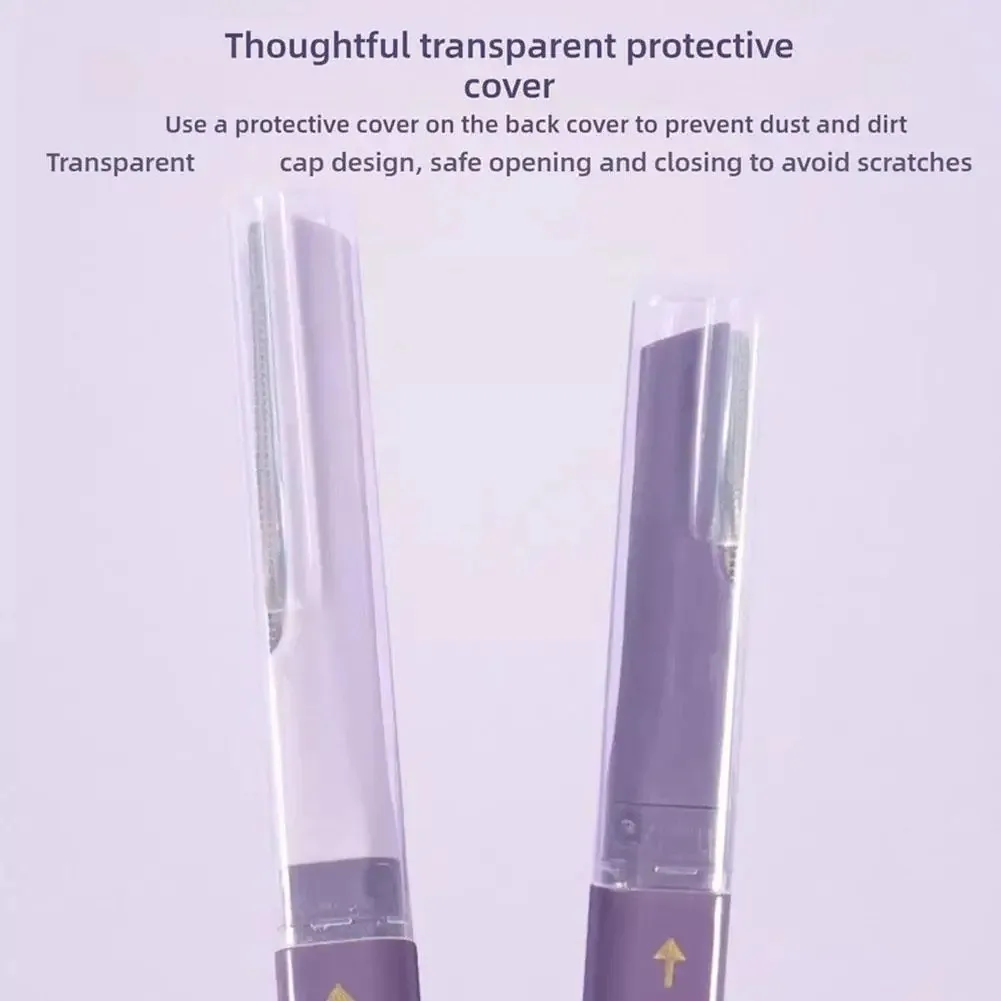 2 in 1 眉毛トリミングナイフ安全で使いやすい眉メイク美容ポータブルツール眉毛シェービングカミソリ初心者