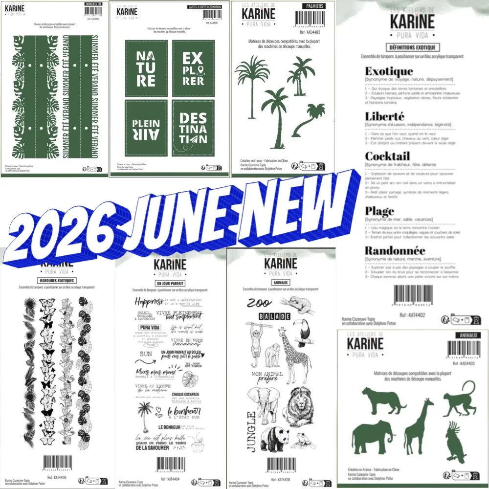 Monkey and Elephant 2026 Nouvelles matrices de découpe en métal pour scrapbooking, décoration de journal, pochoir de gaufrage, carte de vœux DIY faite à la main