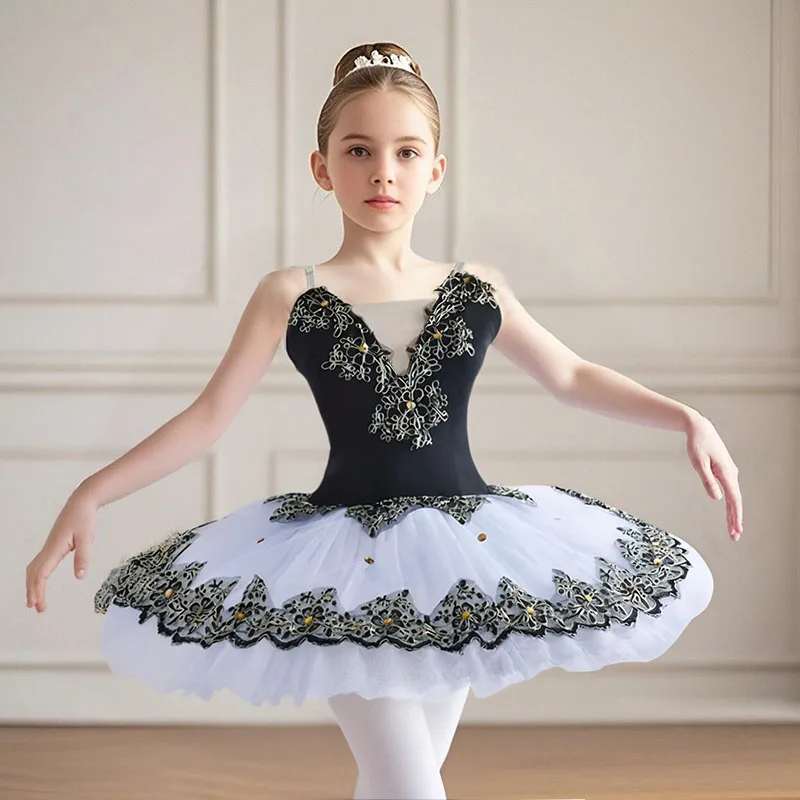 Tutù da donna bianco Pancake Ballerina Piatto Costume di scena Tutu Gonne verde Costume da tutù di balletto professionale per adulti nero