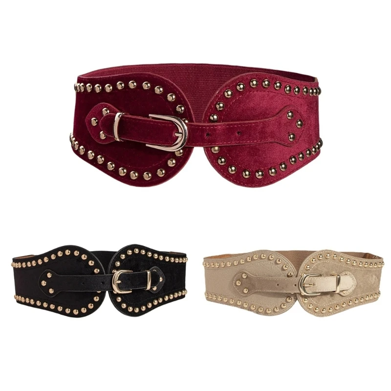 

Punk Studded Waist Belts Wide Chain Retro Waist Belt Cowgirl Body Jewelry DXAA