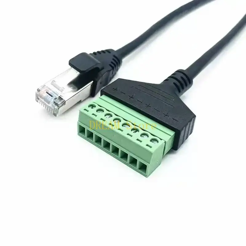 Ethernet Cable Link, RJ45 Male End with Removable 8-Pin Screw Block for Solderless Bare-Wire Extension Wiring Tasks Best Sale