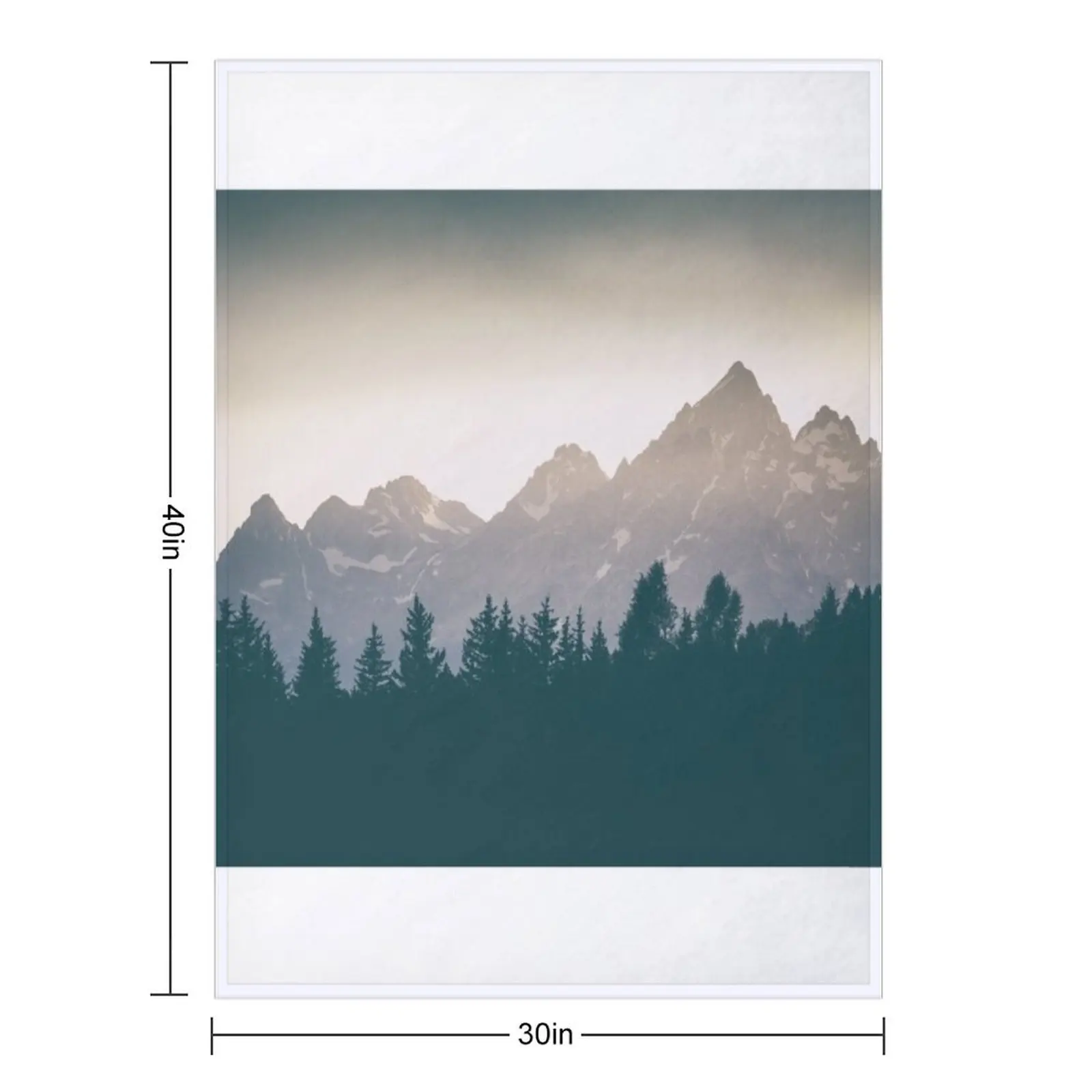 Grand Tetons Throw Blanket Custom Flannel Fabric manga decorative Decorative Sofa funny gift Blankets