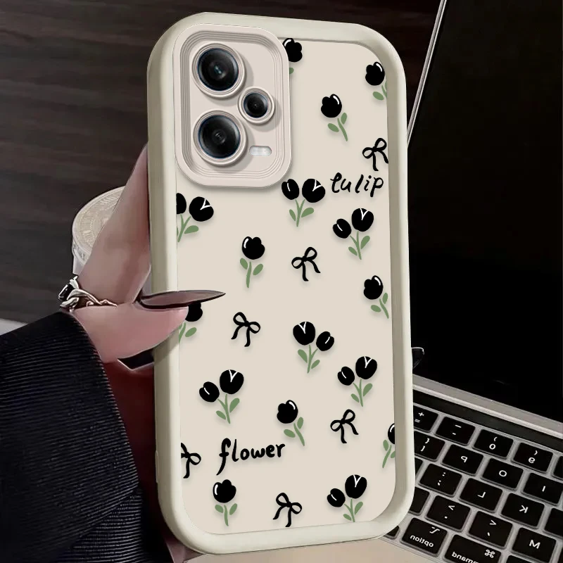 Flower Phone Case for Xiaomi Redmi Note 13 12 11 Pro Plus 4G 5G 12S 11S 10S 10 9 9S 8 12C 13C Soft Silicone Shockproof Cover