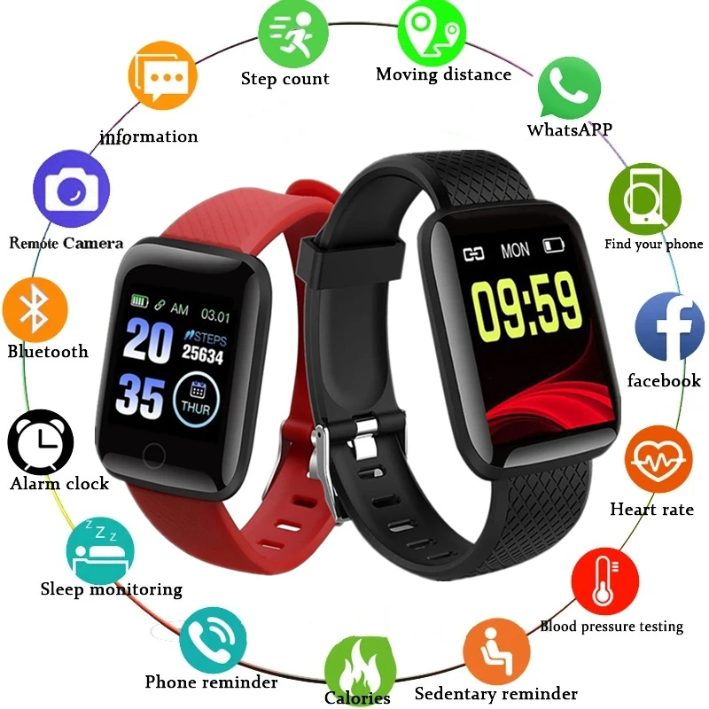 

Smart Watch Men Women Sport Fitness Tracker Bracelet Heart Rate Blood Pressure Monitor Waterproof Kid Watches relogio infantil