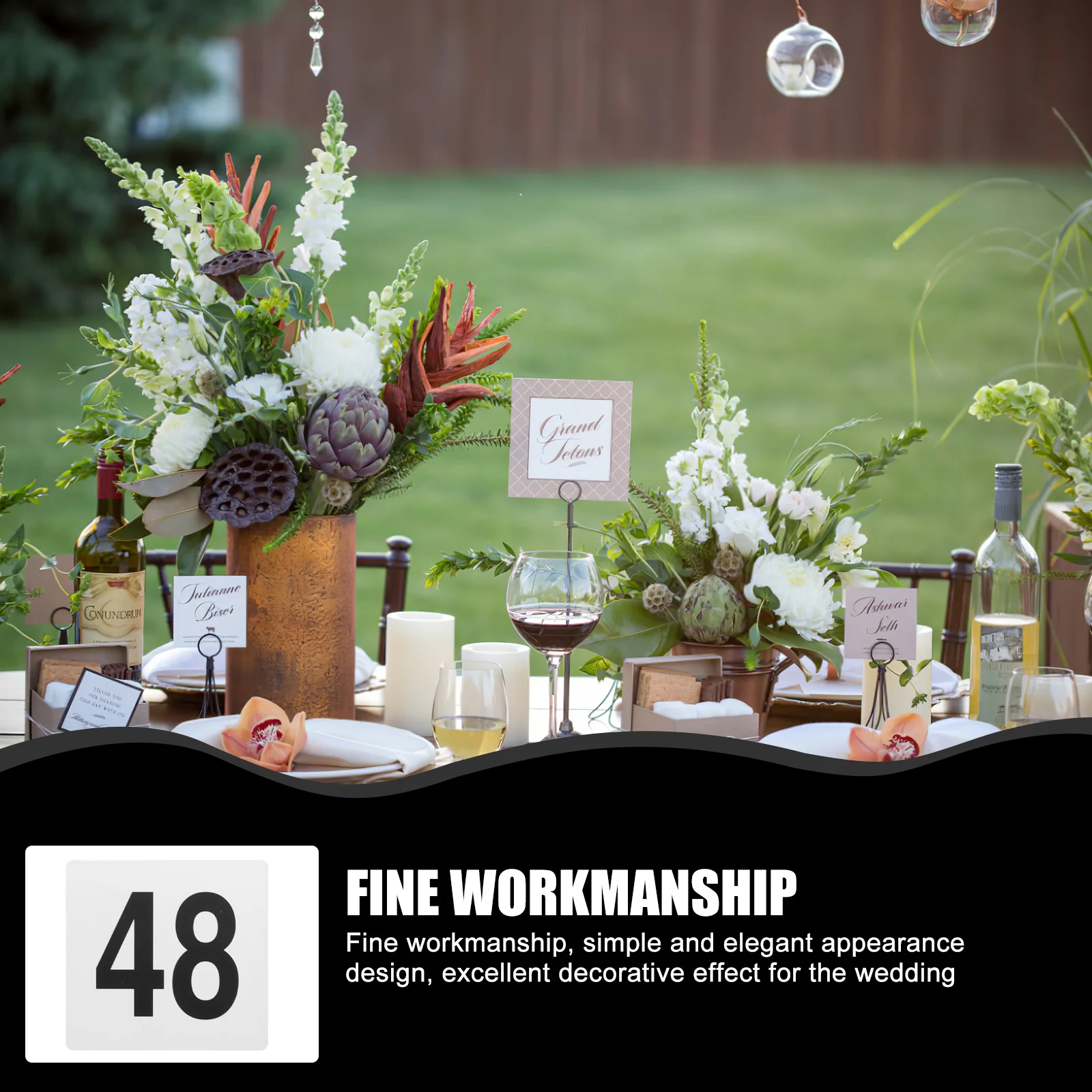 

25Pcs Numbered Signs Table Number Holders Double Side Wear-Resistant Wedding Signs for Seating Decoration Centerpiece Party