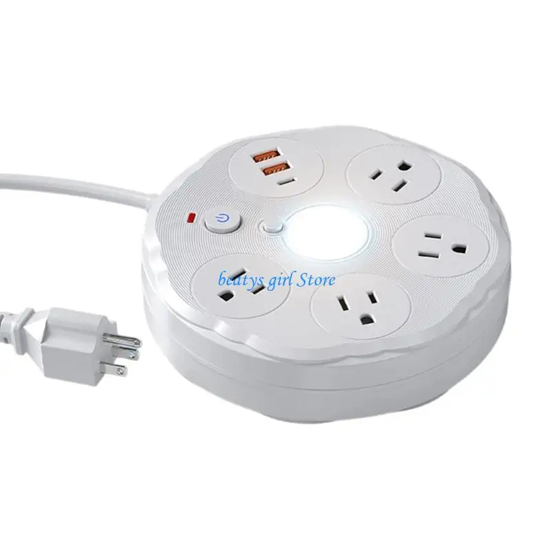 C7AB Energy Efficient Task Lamp Power Socket With 3 Lighting Mode And Outlet