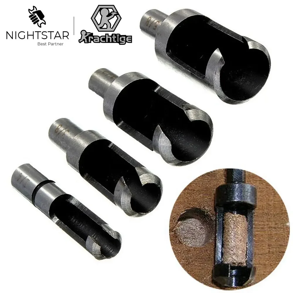 Haste Redonda de Aço Carbono Madeira Trabalho Plug Cortadores Broca Cortiça Broca Buraco Viu Ferramenta Furo Furado Woodworking Peças 10 13 16 mm