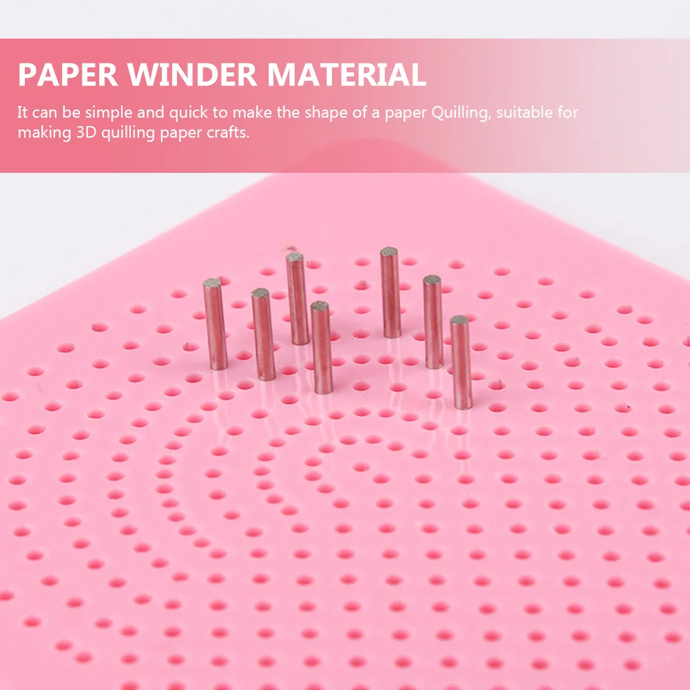 

1Set Paper Quilling Board with Pin Heavy Duty Steel Prongs Smooth ABS Surface Quick Shape Formation for Handmade Flowers Kids