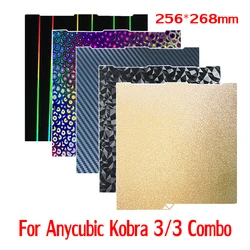 PEO PEI PET Plate For Anycubi Kobra 3 Build Plate Kobra 3 Combo Sheet 256x268 Spring Steel Sheet for Anycubic Kobra 3 PEI Plate