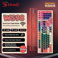 A4tech Savage Impact WS98 three modes Mechanical Keyboard red axis wireless Bluetooth RGB Noise Reduction mute Esports Keyboard