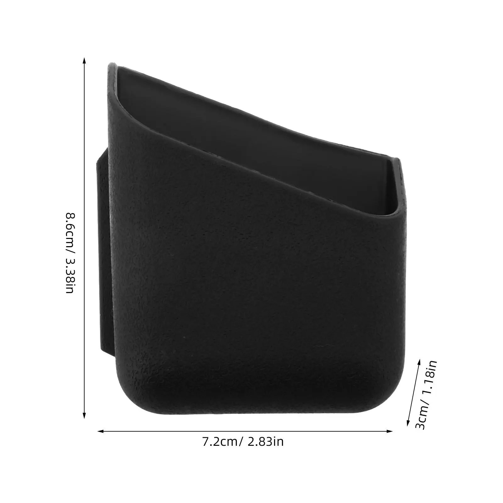 1Pair Black Car Mirror Phone Holder Adhesive Storage Box Multifunctional Space Saving Rearview Mirror Accessories for Phone
