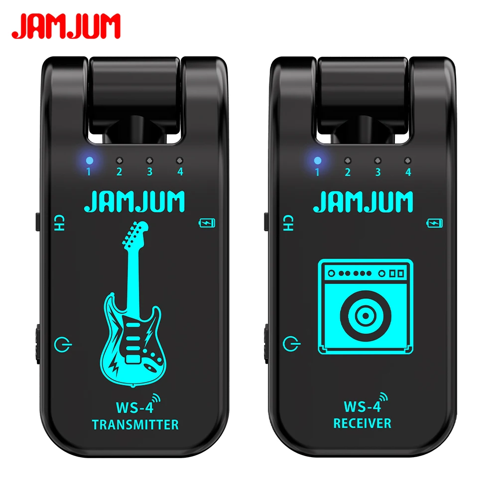 2.4G Wireless Guitar System – Black Transmitter & Receiver for Electric Guitar, EWI, Bass view 4