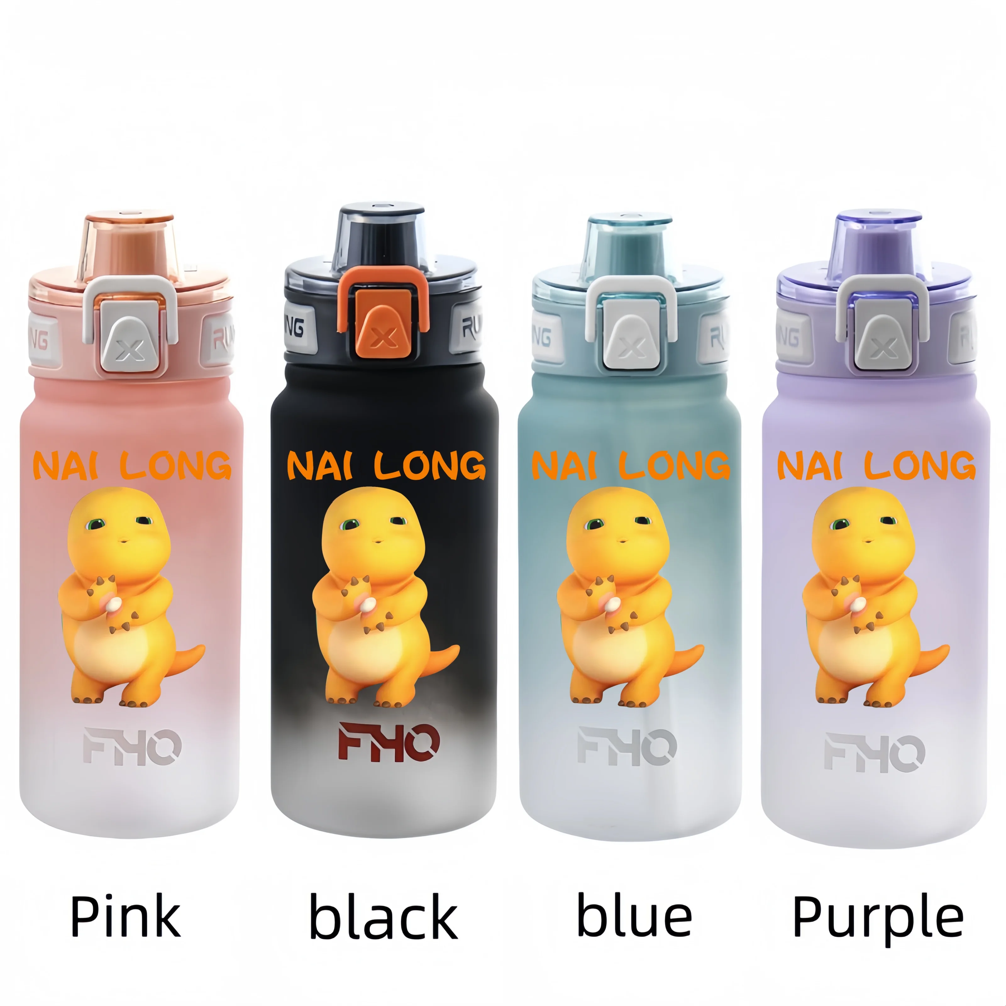 Milk Dragon 750ml Plastic Anti-drip Water Bottle for Fitness and Sports Drinking  Large Capacity   Children Students New Style