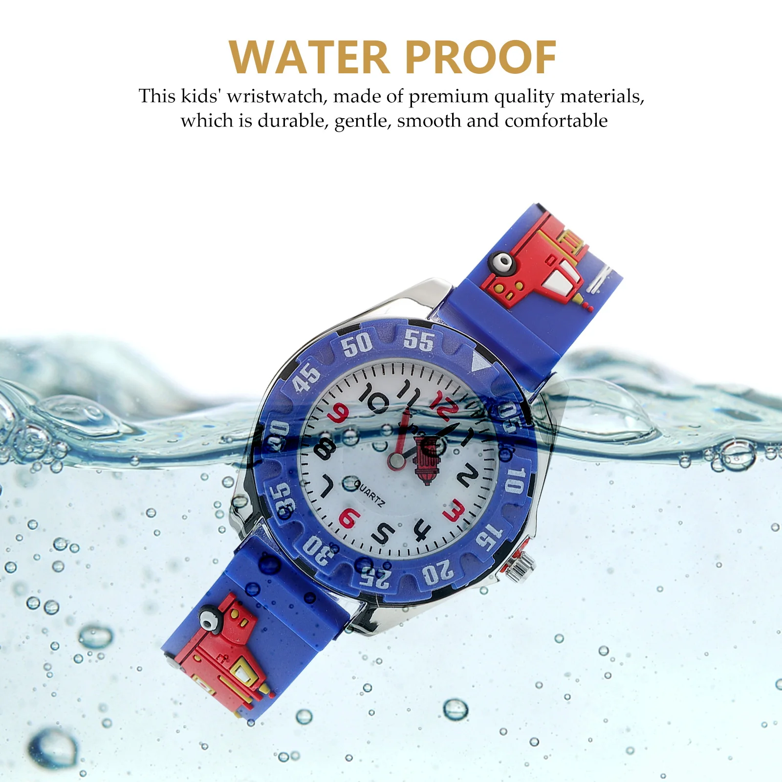 1 pc For Waterproof Creative Cartoon Wristwatch Boys Quartz Adorable Kids Wristwatch Watch Adorable Kids Watch