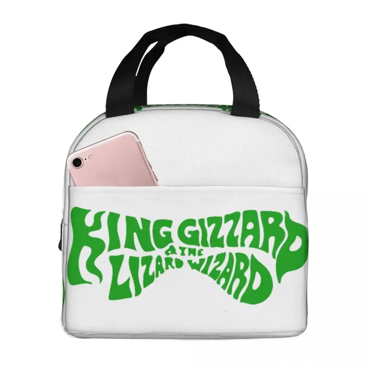 King Gizzard And The Lizard Wizard Insulated Lunch Bags Leakproof Picnic Bags Thermal Cooler Lunch Box Lunch Tote for Woman Work