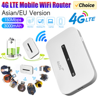 M6 4G LTE Portable WiFi Hotspot 3000mAh 150Mbps Wireless Internet Router with SIM Card Slot Modem Router for Home Office Travel