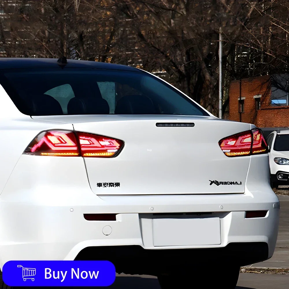 

Для Mitsubishi Lancer 2008-2017 автомобильные задние фонари в сборе, обновленные светодиодные автоматические задние фонари, динамические мигающие аксессуары для задних фонарей