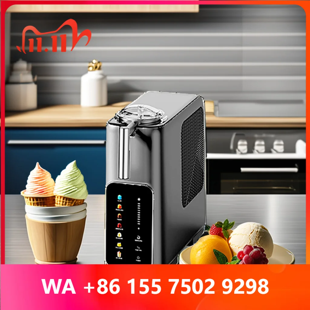 Mini Automatic Soft I Cream hine 1.3L Capacity for Milk Smoothies Outdoor & R Use