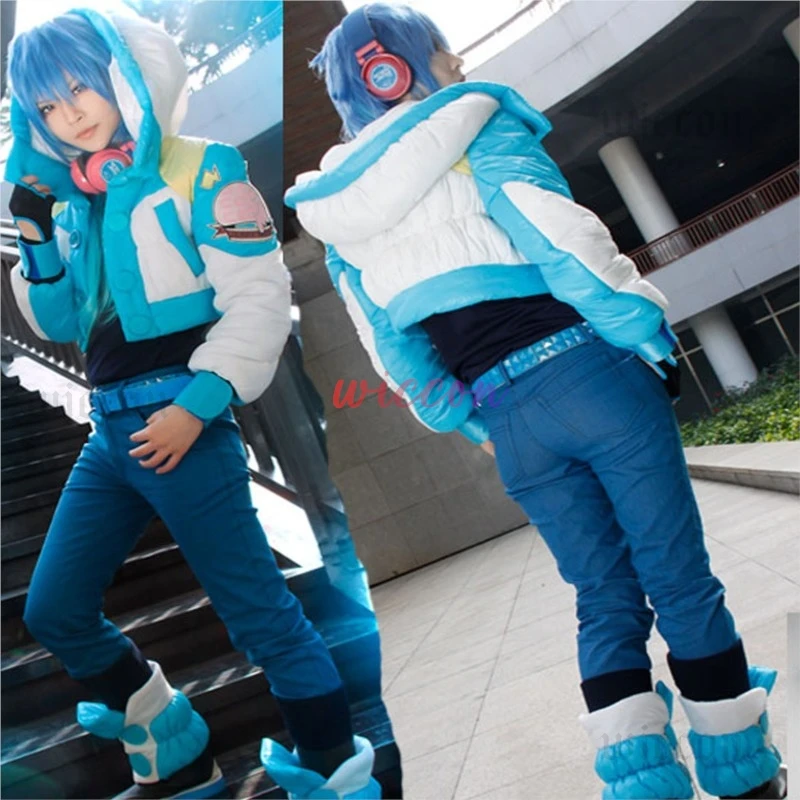 Athemis Dramatical Murder Seragaki Aoba Cosplay Costume Coat Gloves Wig Anime Cosplay Costume Custom High Quality