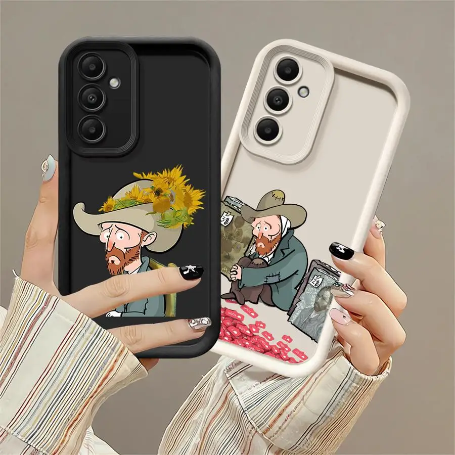 

Мягкий чехол из ТПУ для телефона Samsung Galaxy A33 A54 A73 A56 A55 A24 A36 A35 A52 A21s A25 A26 A22 A32 Van Gogh Creativity Flower