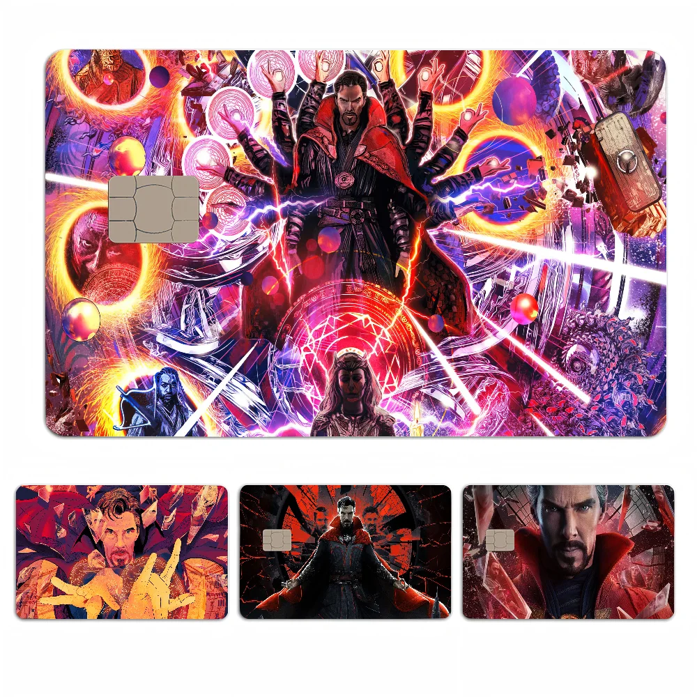 Marvel Doctor Strange Cartoon Credit Card Skin Stickers For Bank Card Bus Metro Card Sticker Waterproof Women Gift