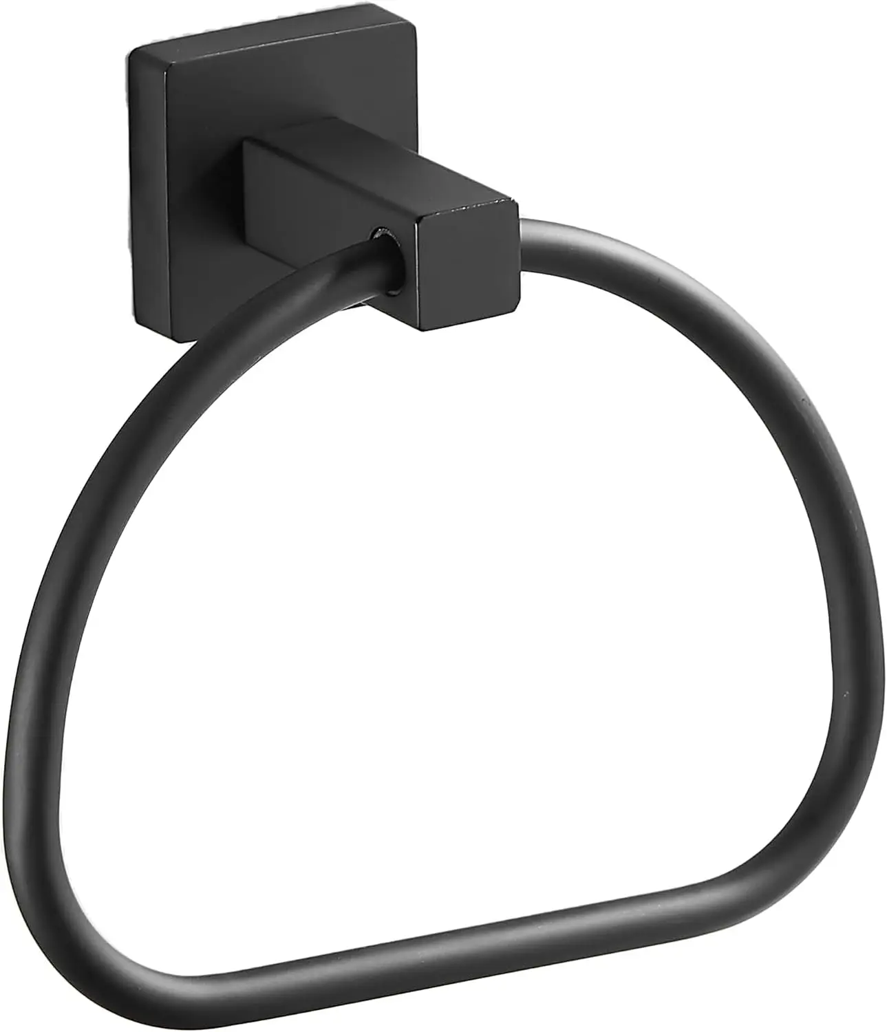 

Half Round Hand Towel Holder, Matte Black Bathroom Towel Ring with 180° Rotation, Wall Mounted