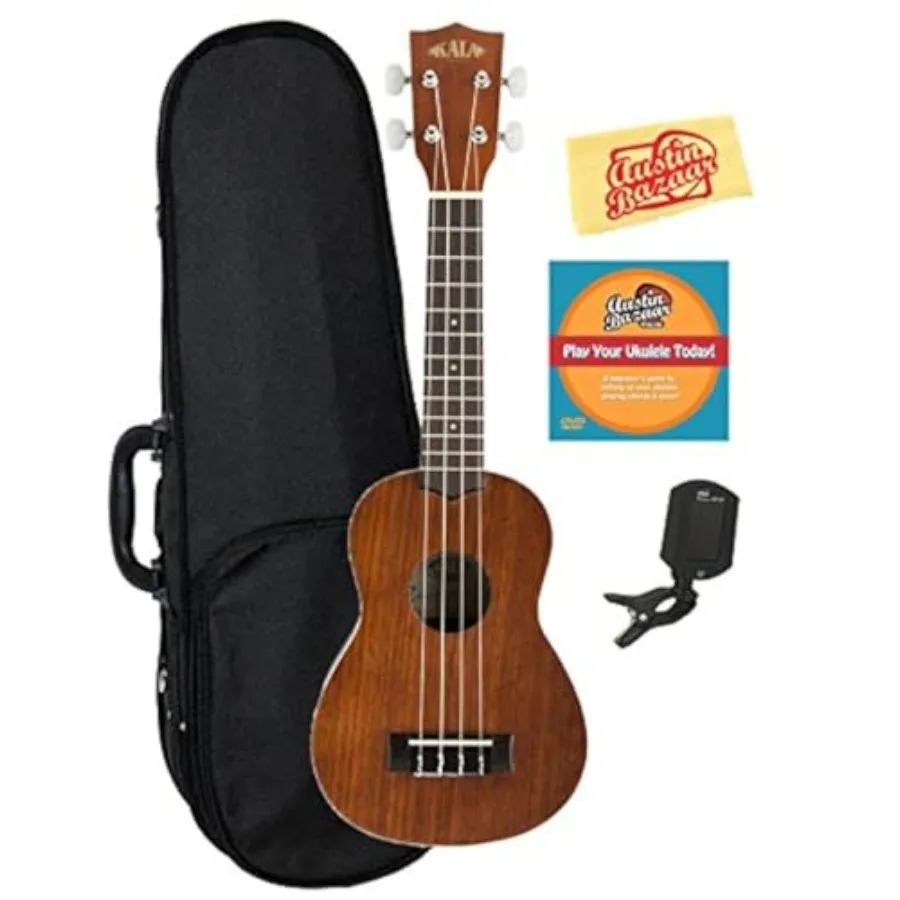 

KA-S Mahogany Soprano Ukulele Bundle with Hard Case Tuner and Polishing Cloth