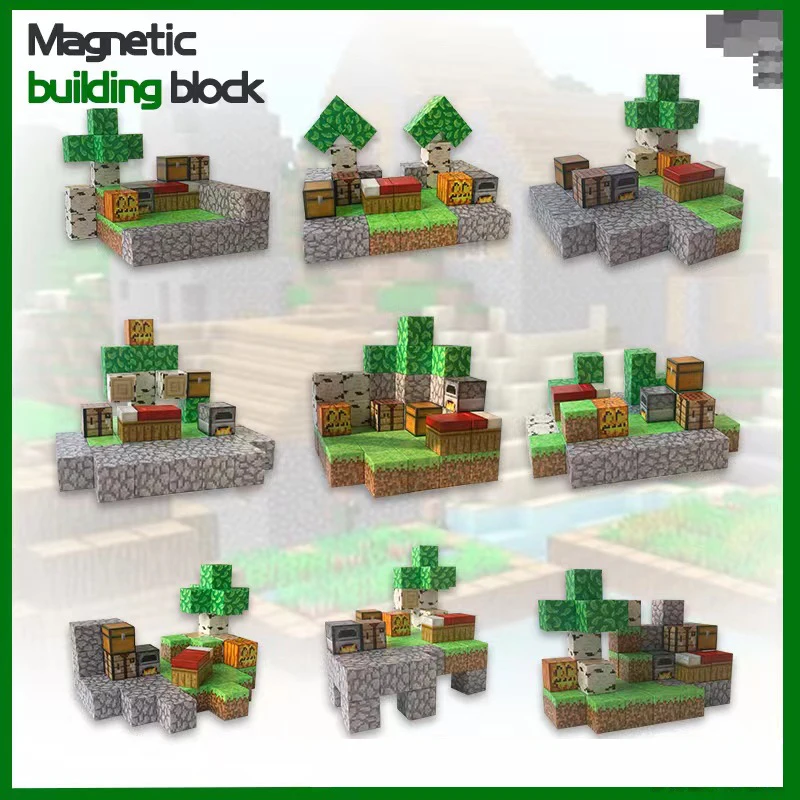 Build Mine Magnet World Magic Portal Set, płytki magnetyczne Klocki konstrukcyjne Zabawki dla maluchów STEM Sensoryczne zabawki zewnętrzne dla 3+ lat