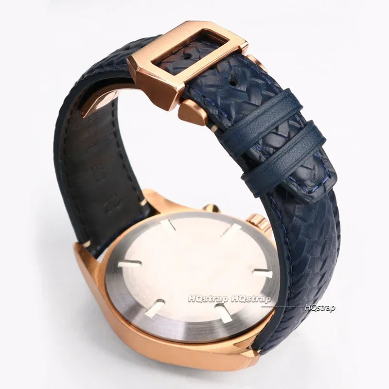 20mm 22mm Cowhide Woven Watchband for IWC Portugieser Pilot Curved Flat End Bracelet for Omega High Quality Genuine Leather Belt