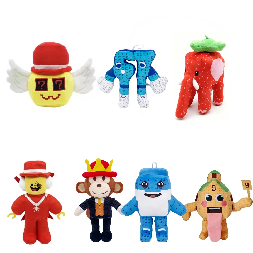 

Kawaii Steal a Brainrot Jandel Plush Anime Jandel Giant Toriel No. 67 Blue Plush Toy Red Hat Black Monkey kids Christmas Gifts